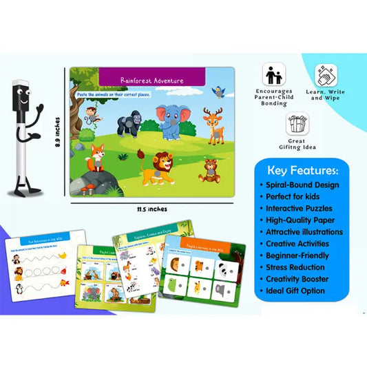 Jungle Busy Puzzle Book